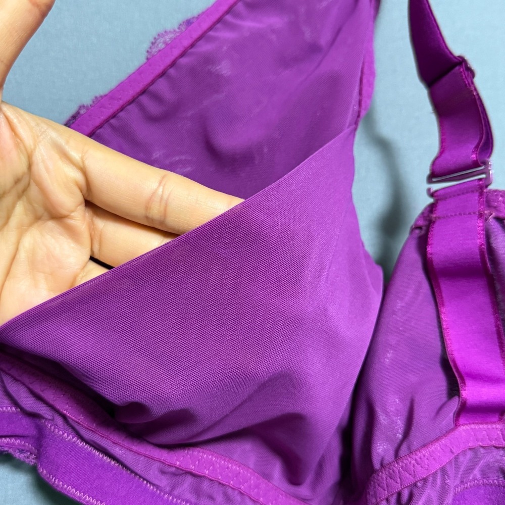 Cosabella Bralette Bra XS Purple Floral Lace Coquette Balletcore Romantic Fairy - Picture 10 of 16